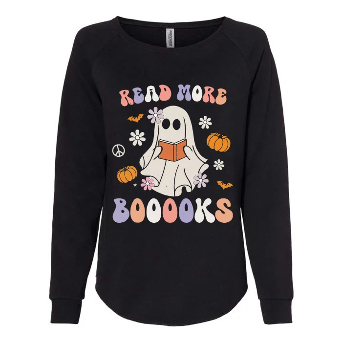 Halloween Cute Boo Read A Book Teacher's Day Womens California Wash Sweatshirt