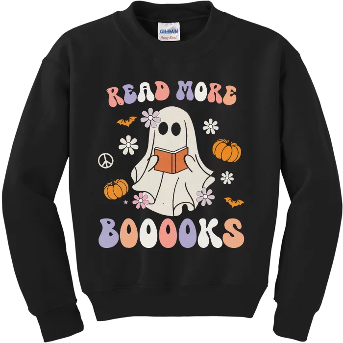 Halloween Cute Boo Read A Book Teacher's Day Kids Sweatshirt