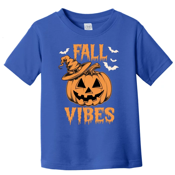 Halloween Coquette Bow Pumpkin Fall Vibes Spooky Mama Great Gift Toddler T-Shirt