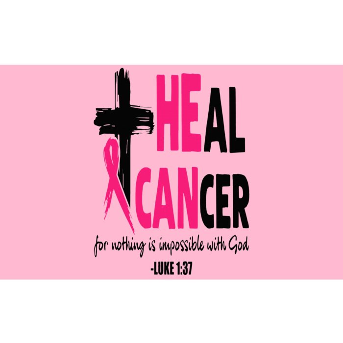 Heal Cancer Believe God Christian Breast Cancer Awareness Bumper Sticker