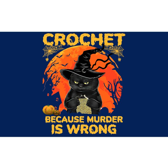 Halloween Crochet Because Murder Is Wrong For Halloween Cat Bumper Sticker