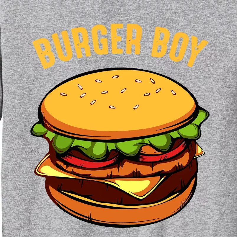 Hamburger Cheeseburger Burger Boy Funny Fast Food Lover Tall Sweatshirt