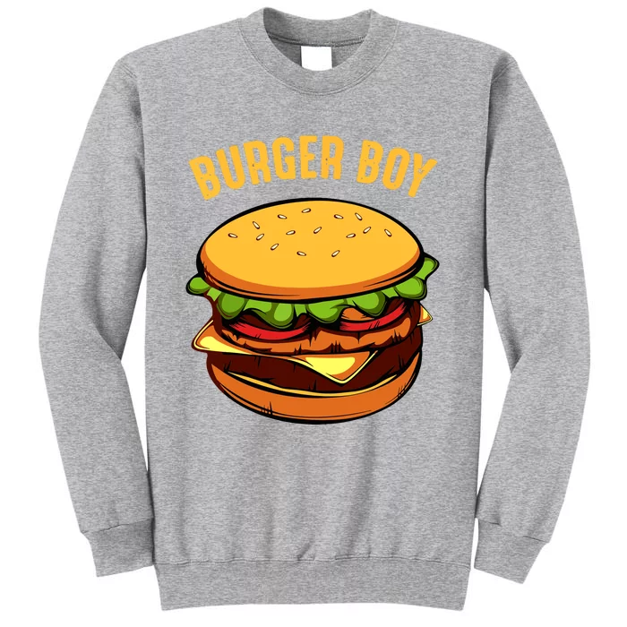 Hamburger Cheeseburger Burger Boy Funny Fast Food Lover Tall Sweatshirt