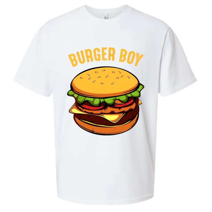 Hamburger Cheeseburger Burger Boy Funny Fast Food Lover Sueded Cloud Jersey T-Shirt