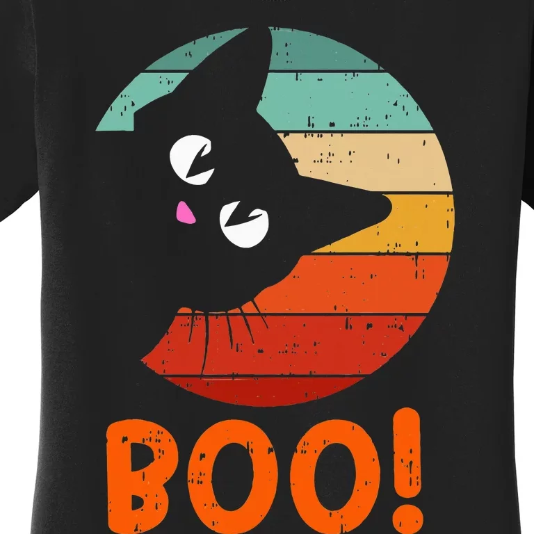 Halloween Cat Boo Cute Black Cat Costume Lover Women's T-Shirt