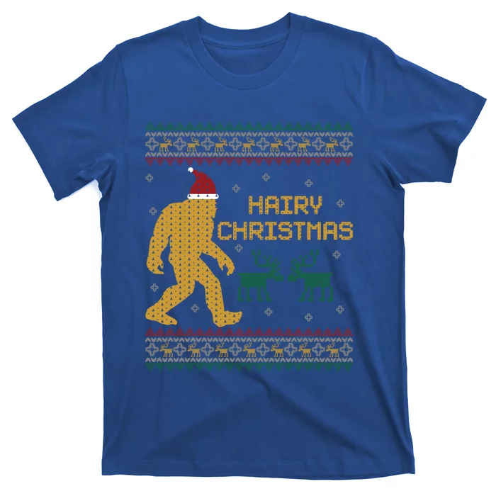 Hairy Christmas Bigfoot Santa Claus Ugly Christmas Sweater Gift T-Shirt