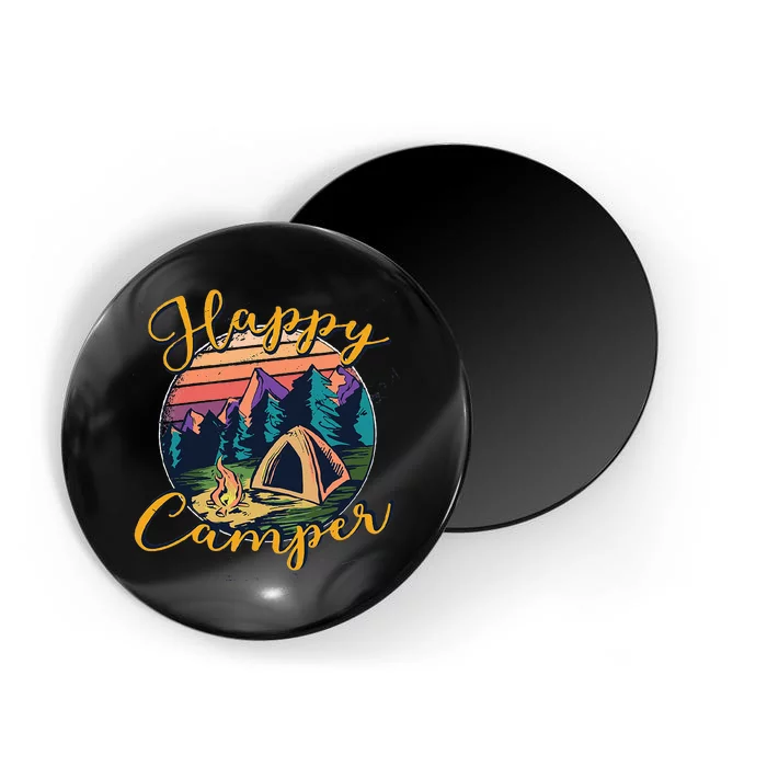 Happy Camper Birthday Party Gift Camping Fan Magnet