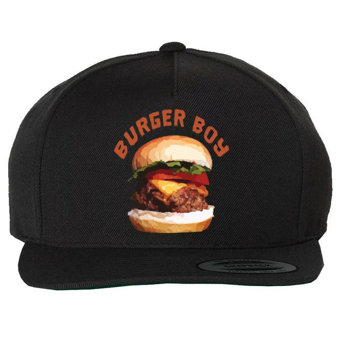 Hamburger Cheeseburger Burger Funny Fast Food Gift Wool Snapback