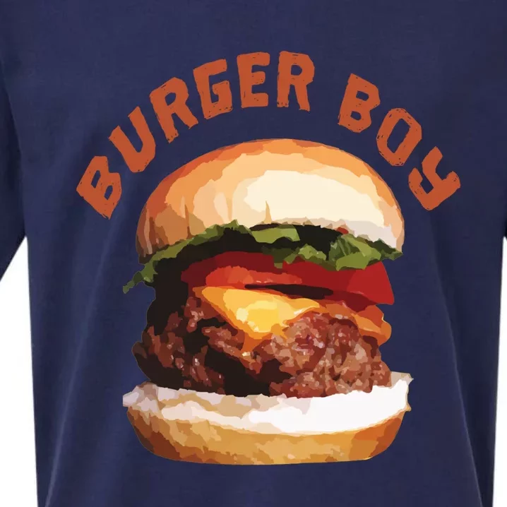 Hamburger Cheeseburger Burger Funny Fast Food Gift Sueded Cloud Jersey T-Shirt