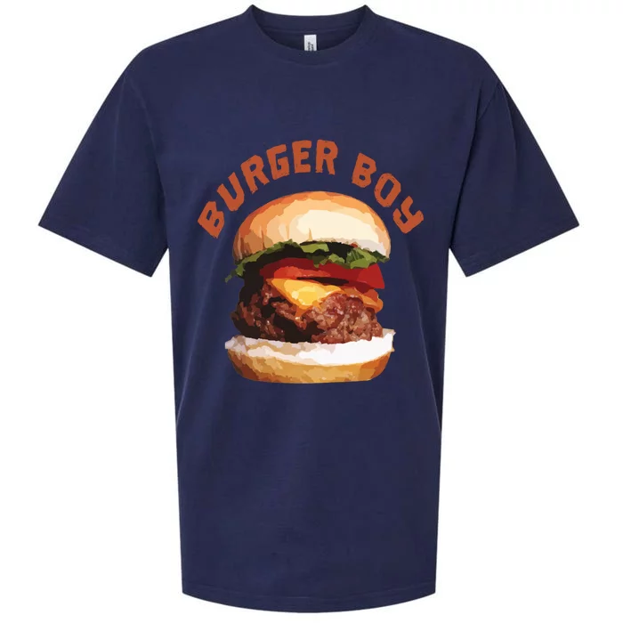 Hamburger Cheeseburger Burger Funny Fast Food Gift Sueded Cloud Jersey T-Shirt