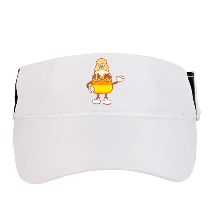 Halloween Candy Corn Squad Team Retro Groovy Candy Corn Adult Drive Performance Visor