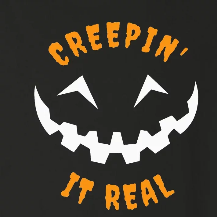 Halloween Costume Creepin’ it Real Pumpkin Funny Graphic Toddler Long Sleeve Shirt