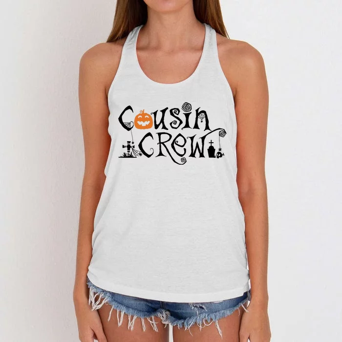 Halloween Cousin Crew Family Matching Women's Knotted Racerback Tank