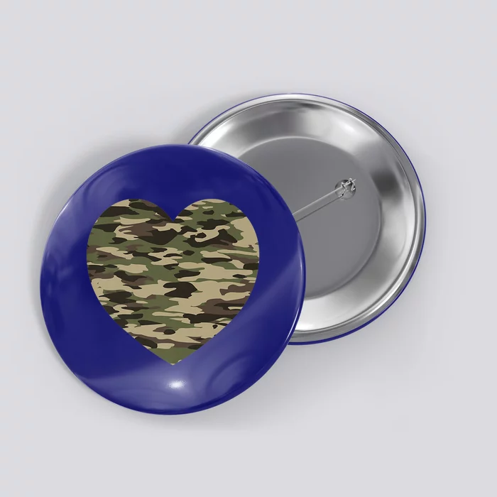 Heart Camoflauge Clothing Camo Military Tactical Gift Button