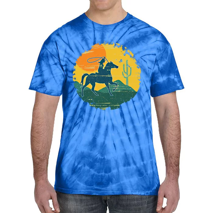 Horse Cow Cow Horseback Rodeo Lover Thoroughbred Gift Tie-Dye T-Shirt