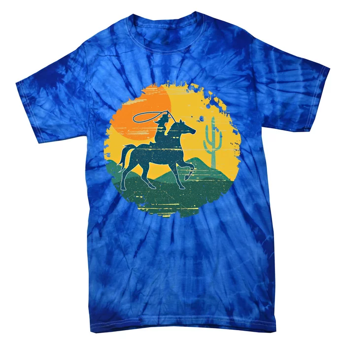 Horse Cow Cow Horseback Rodeo Lover Thoroughbred Gift Tie-Dye T-Shirt