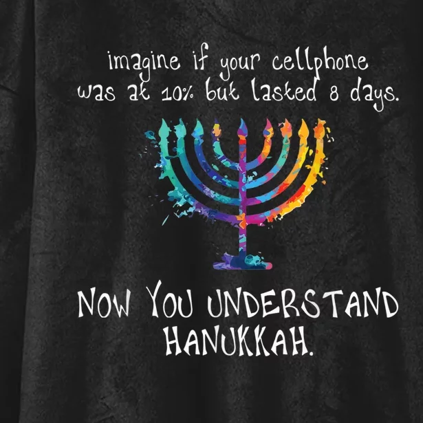 Hanukkah Chanukah - Cellphone Meme - Funny Jewish Gifts Hooded Wearable Blanket