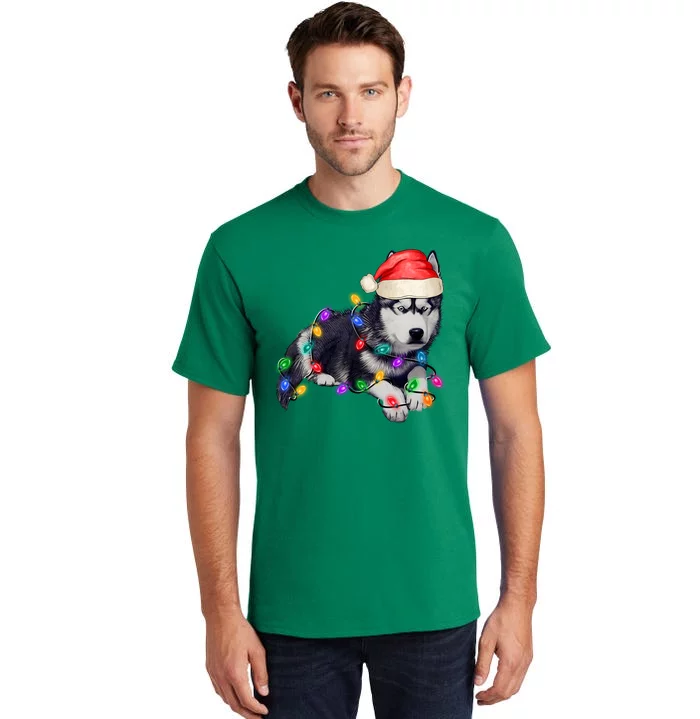 Husky Christmas Cute Dog Lover Holiday Tall T-Shirt