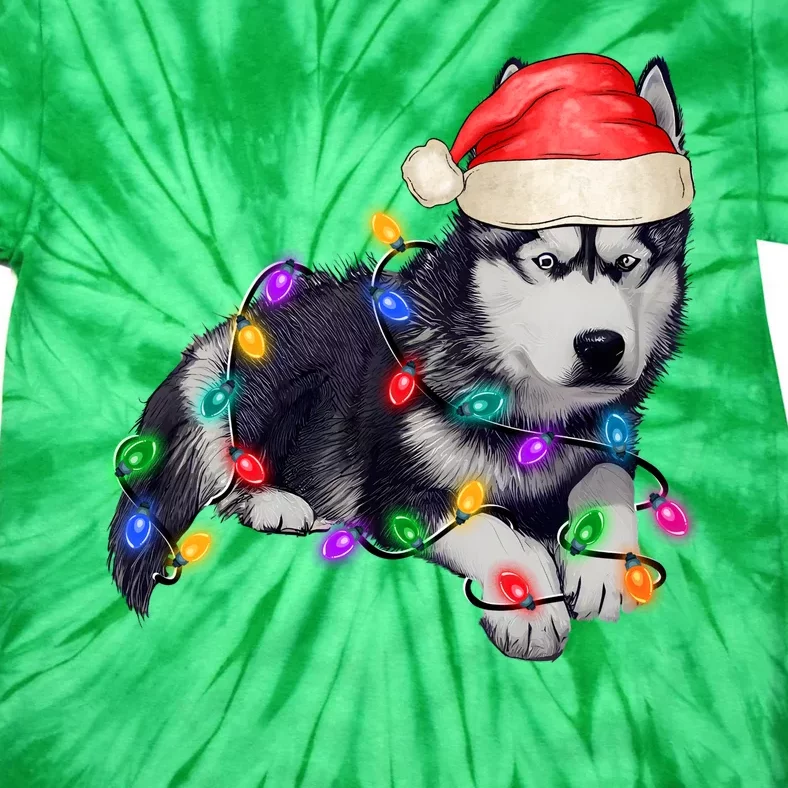 Husky Christmas Cute Dog Lover Holiday Tie-Dye T-Shirt