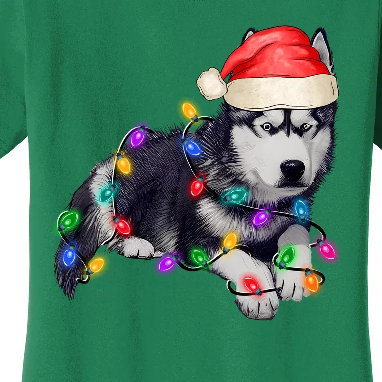 Husky Christmas Cute Dog Lover Holiday Women's T-Shirt