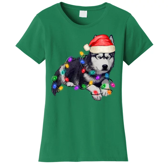 Husky Christmas Cute Dog Lover Holiday Women's T-Shirt