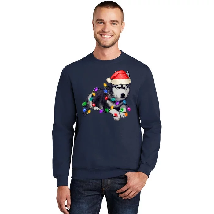 Husky Christmas Cute Dog Lover Holiday Tall Sweatshirt