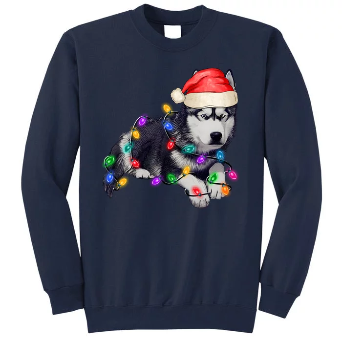 Husky Christmas Cute Dog Lover Holiday Tall Sweatshirt