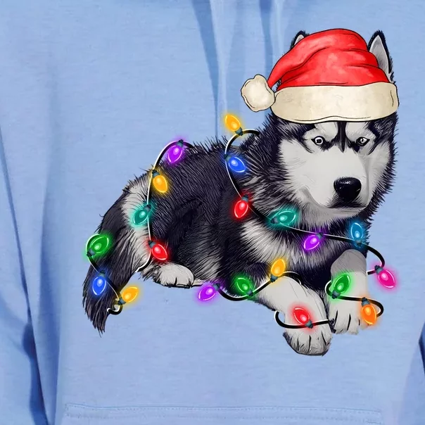 Husky Christmas Cute Dog Lover Holiday Unisex Surf Hoodie