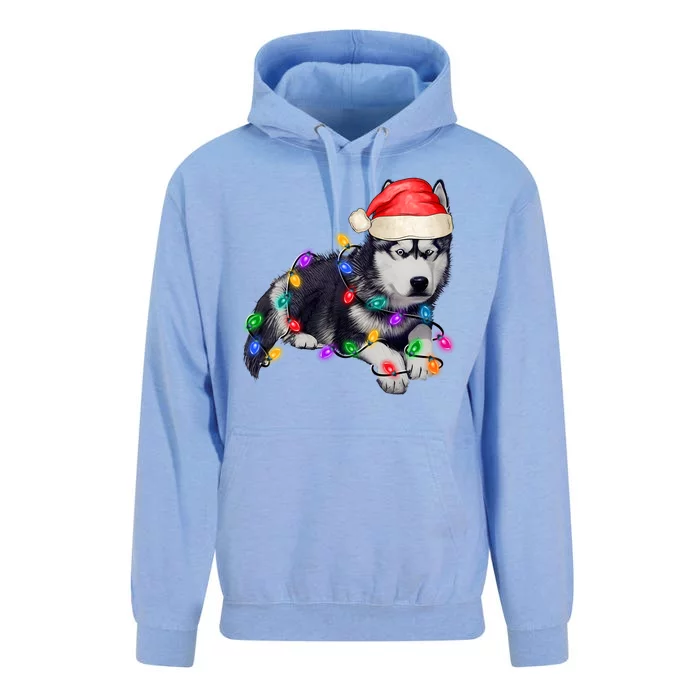 Husky Christmas Cute Dog Lover Holiday Unisex Surf Hoodie