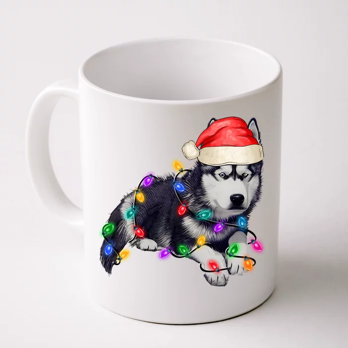 Husky Christmas Cute Dog Lover Holiday Front & Back Coffee Mug