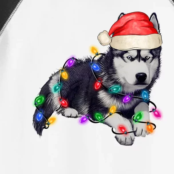 Husky Christmas Cute Dog Lover Holiday Toddler Fine Jersey T-Shirt