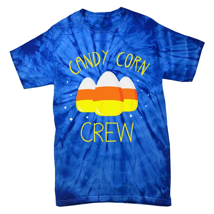 Halloween Candy Corn Squad Team Candy Corn Crew Halloween Tie-Dye T-Shirt