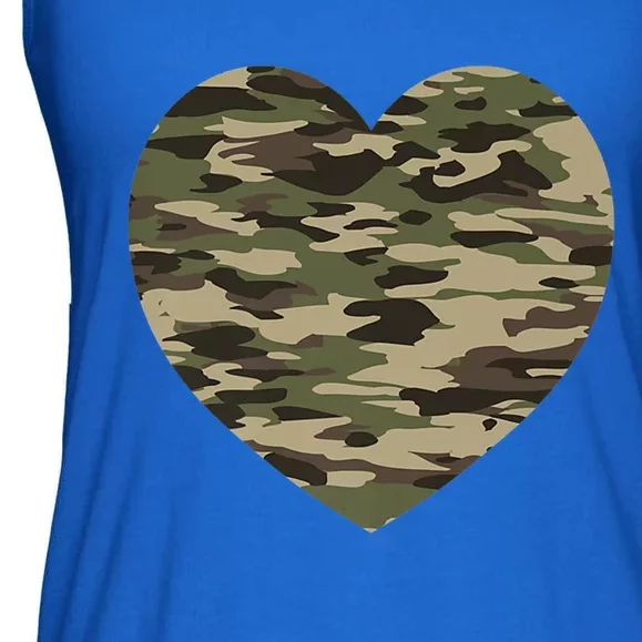 Heart Camoflauge Clothing Camo Military Tactical Gift Ladies Essential Flowy Tank