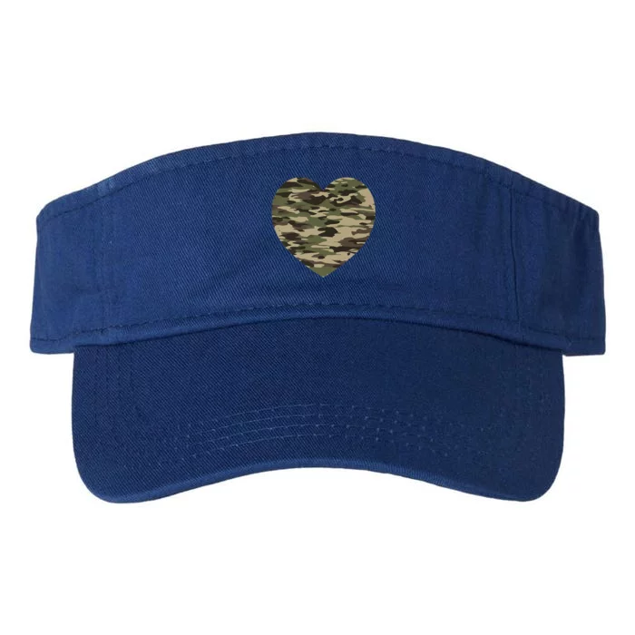 Heart Camoflauge Clothing Camo Military Tactical Gift Valucap Bio-Washed Visor