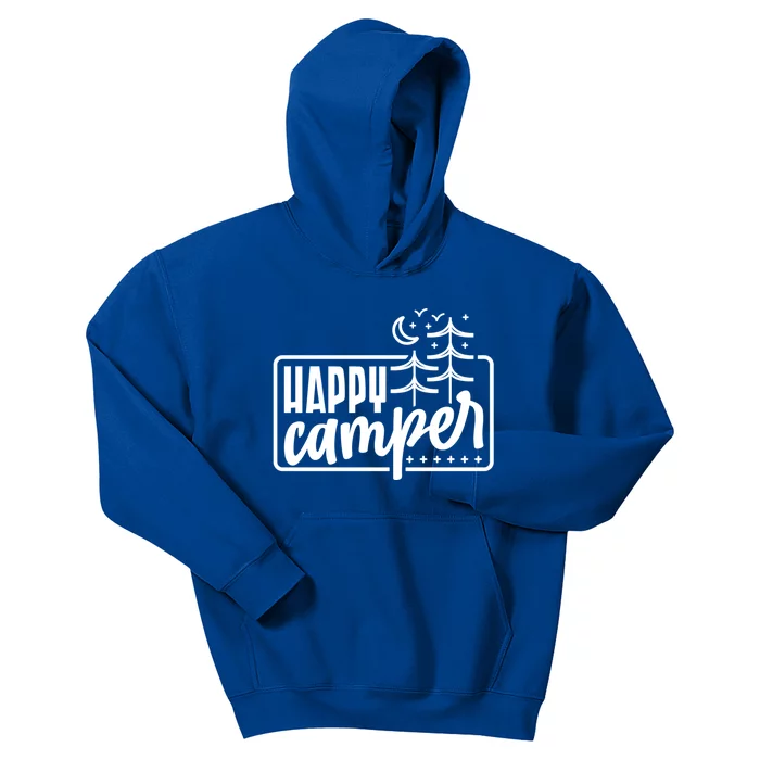 Happy Camper Camping Gift Kids Hoodie