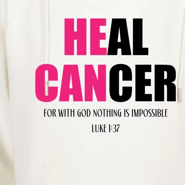 Heal Cancer | Cancer Awareness Womens Funnel Neck Pullover Hood