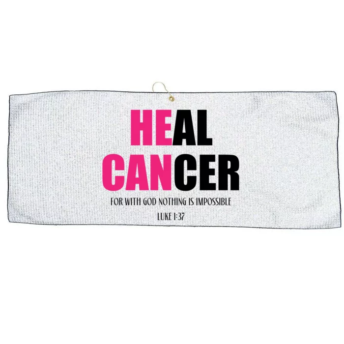 Heal Cancer | Cancer Awareness Large Microfiber Waffle Golf Towel