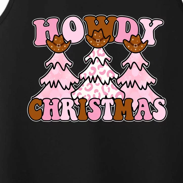 Howdy Christmas Cute Holiday Performance Tank