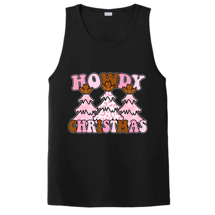 Howdy Christmas Cute Holiday Performance Tank