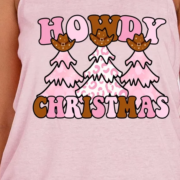 Howdy Christmas Cute Holiday Women's Knotted Racerback Tank