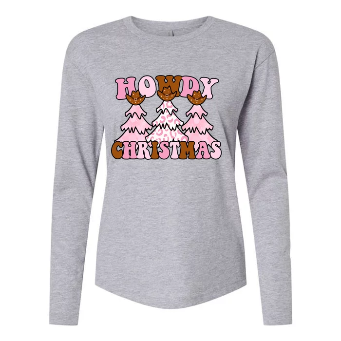 Howdy Christmas Cute Holiday Womens Cotton Relaxed Long Sleeve T-Shirt