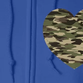 Heart Camoflauge Clothing Camo Military Tactical Gift Full Zip Hoodie