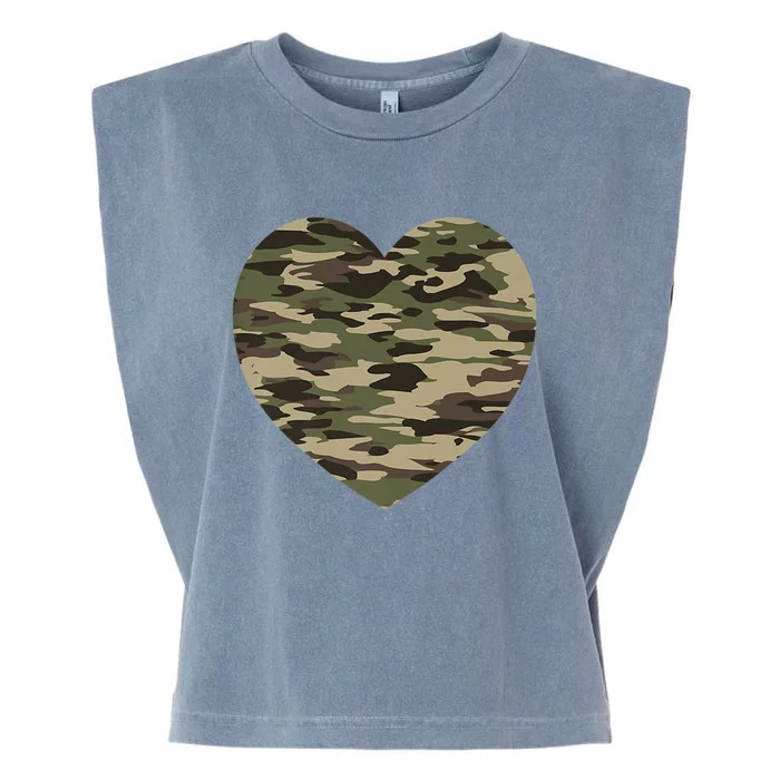 Heart Camoflauge Clothing Camo Military Tactical Gift Garment-Dyed Women's Muscle Tee