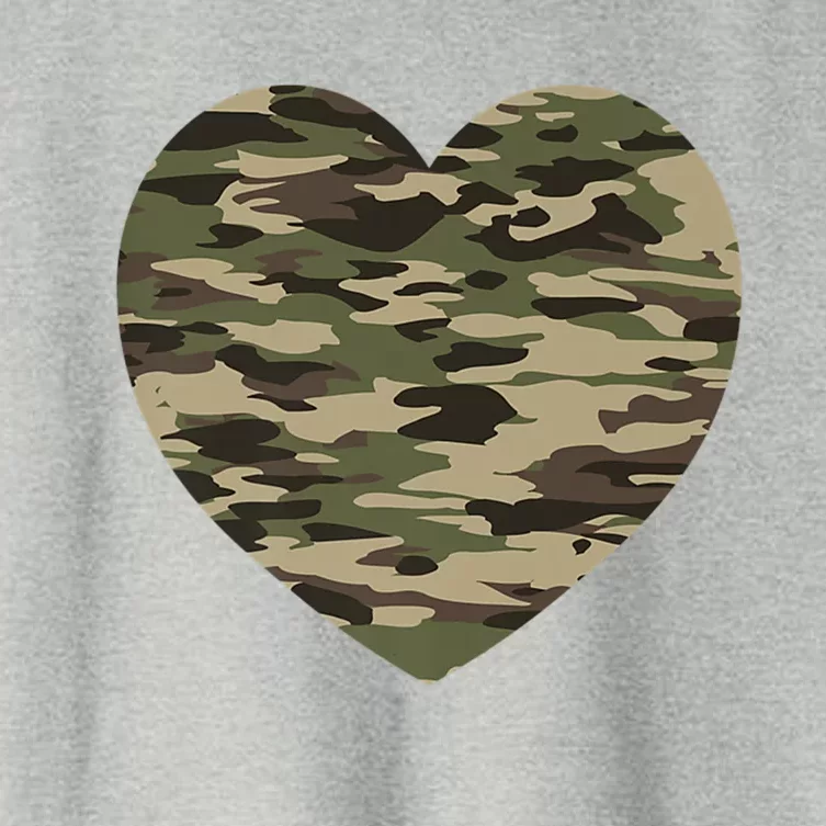 Heart Camoflauge Clothing Camo Military Tactical Gift Women's Crop Top Tee