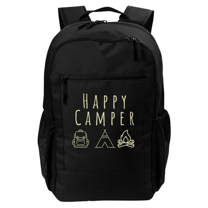 HAPPY CAMPER camping tee casual gift Daily Commute Backpack