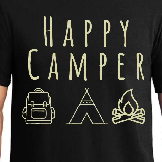 HAPPY CAMPER camping tee casual gift Pajama Set