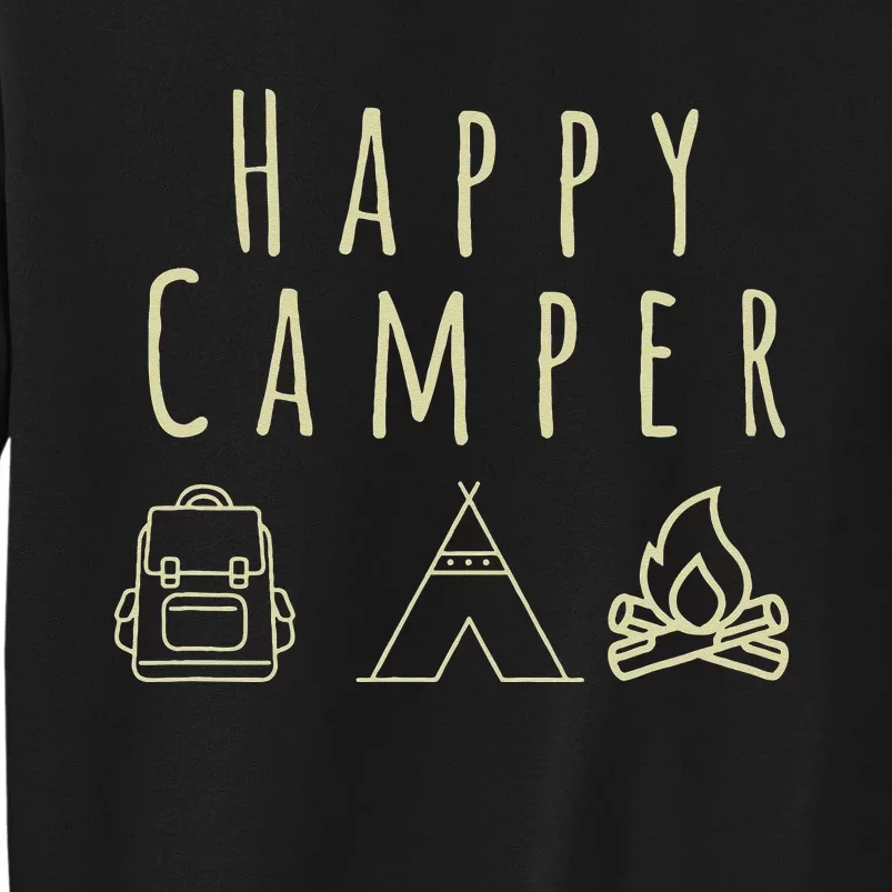 HAPPY CAMPER camping tee casual gift Tall Sweatshirt