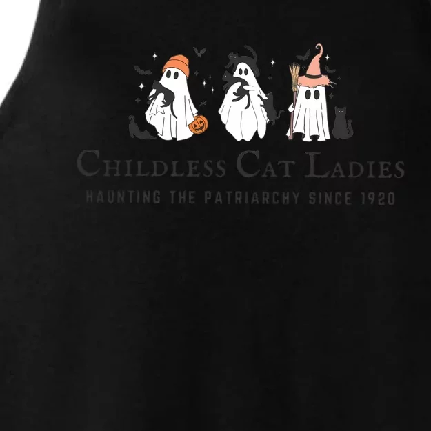 Halloween Childless Cat Lady Ladies Tri-Blend Wicking Tank