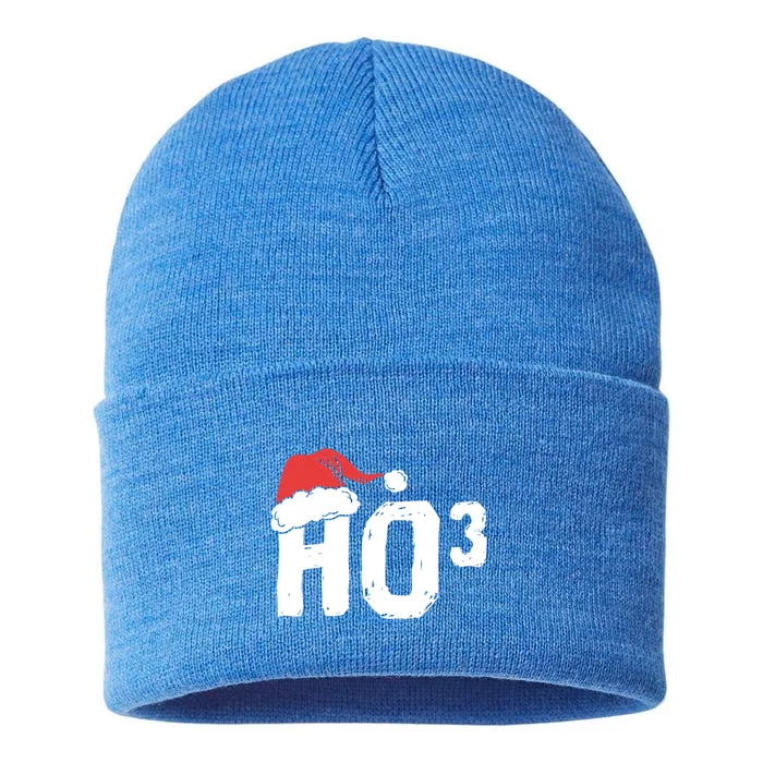 Ho3 Cubed Christmas Ho Ho Ho Math Teacher Xmas Mathematics Great Gift Sustainable Knit Beanie