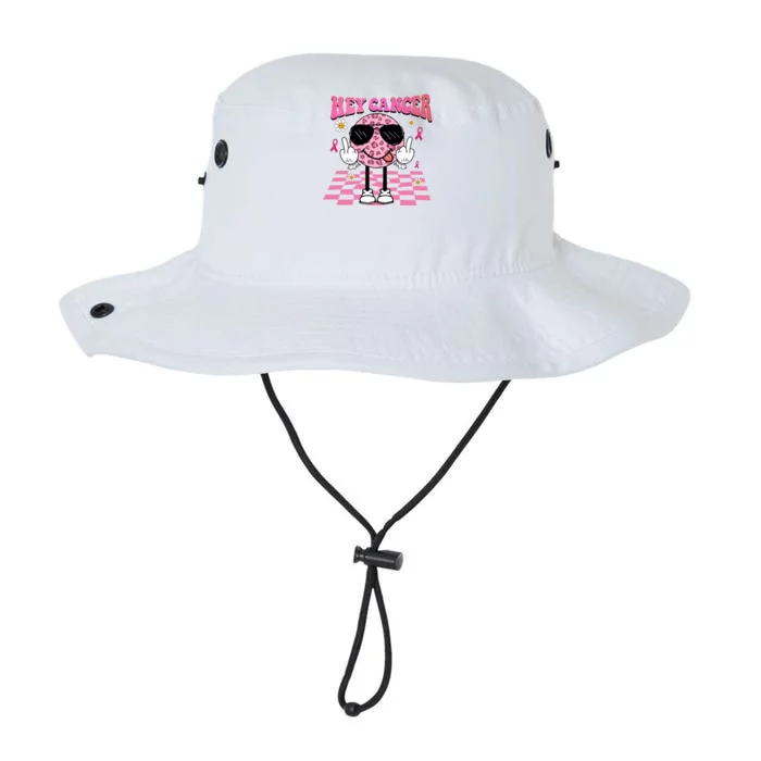 Hey Cancer Cow Smile Face Leopard Breast Cancer Awareness Gift Legacy Cool Fit Booney Bucket Hat